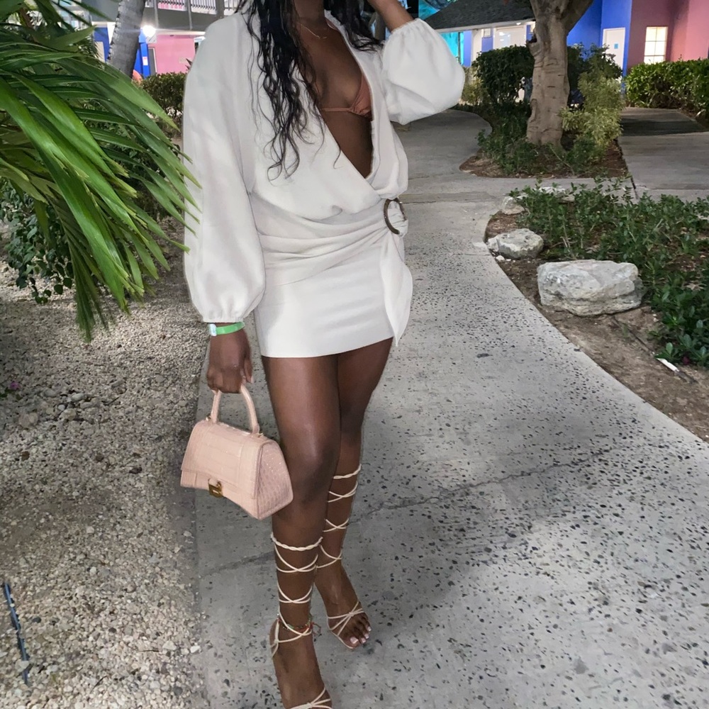 Nude Wrap Dress